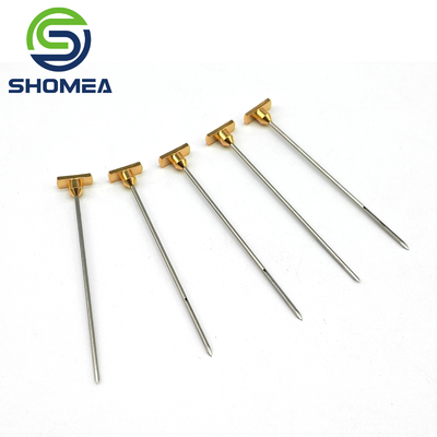 Shomea Agulha de fenda de aço inoxidável de diâmetro de 0,6-1,2 mm personalizada com extremidade baseada em metal