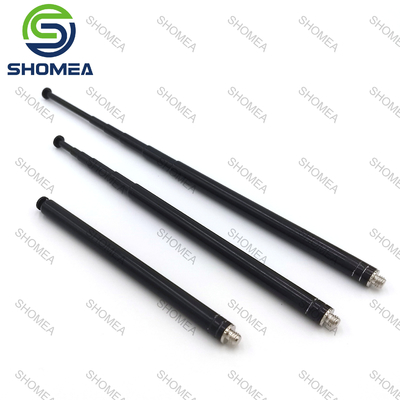 SHOMEA Antenna telescópica de aço inoxidável preto personalizada com fio masculino