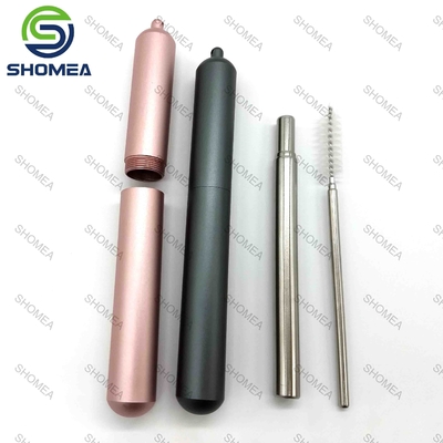 Palhinhas dobráveis personalizadas de aço inoxidável