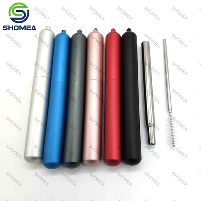 Palhinhas dobráveis personalizadas de aço inoxidável