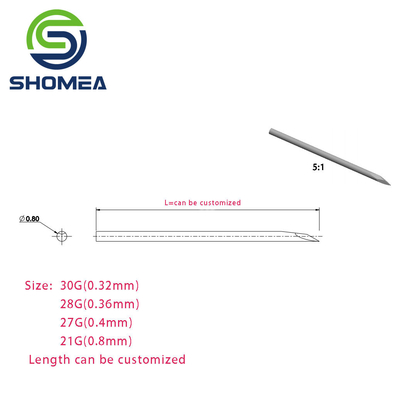Shomea 21G-32G de aço inoxidável sólido agulha de sangue lance com três pontas convexas