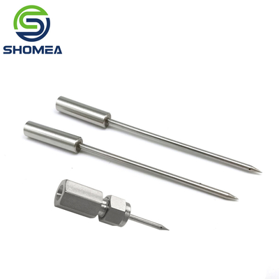 SHOMEA Custom 304/316 aço inoxidável Micro válvula agulha de parede seca com ponta de lápis