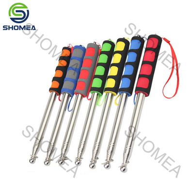 SHOMEA Custom 1M-6M longo de aço inoxidável Guia retrátil mastro de bandeira com alça de algodão espuma