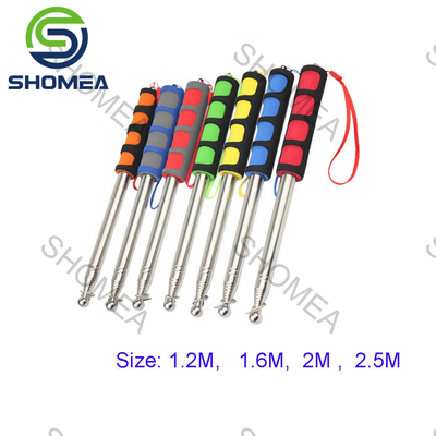 SHOMEA Custom 1M-6M longo de aço inoxidável Guia retrátil mastro de bandeira com alça de algodão espuma