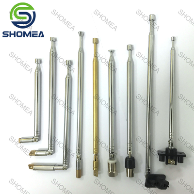 SHOMEA Antenna telescópica de chicote de aço inoxidável / latão personalizada com articulação giratória