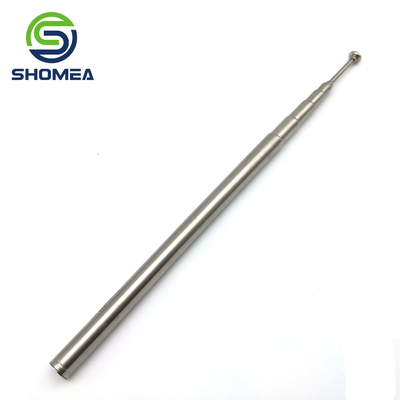 SHOMEA Antenna telescópica de chicote de aço inoxidável / latão personalizada com articulação giratória