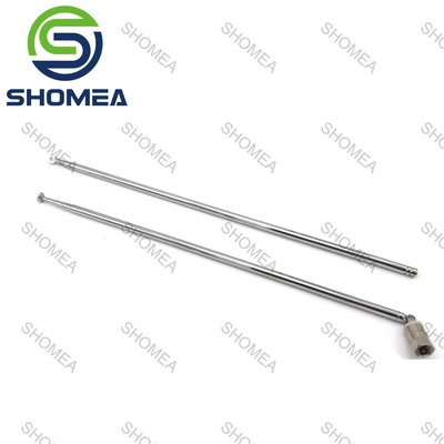 SHOMEA Antenna telescópica de aço inoxidável de rádio FM personalizada com tampa de metal