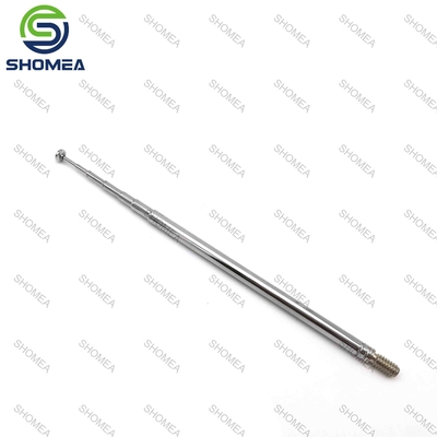 SHOMEA Antenna telescópica de aço inoxidável de rádio FM personalizada com tampa de metal
