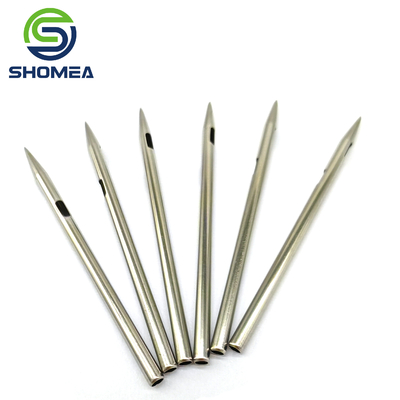 SHOMEA Custom Thin Wall Small Diâmetro 304/316 Ferro inoxidável agulha ponta lápis com fenda de corte