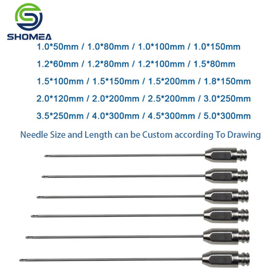 SHOMEA Custom 304/ 316 Agulha cheia de gordura de aço inoxidável com um cabo de plástico