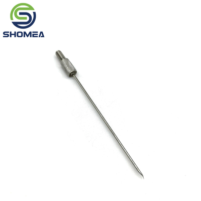 SHOMEA Custom 0.45-1.5mm Diâmetro pequeno Agulha de ponta curva de aço inoxidável com eixo