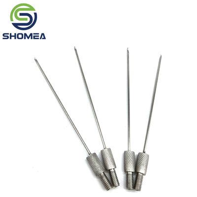 SHOMEA Custom 0.45-1.5mm Diâmetro pequeno Agulha de ponta curva de aço inoxidável com eixo