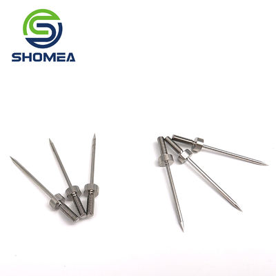 SHOMEA Agulha cônica de aço inoxidável sólido médico personalizada com base de fio masculino