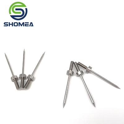 SHOMEA Agulha cônica de aço inoxidável sólido médico personalizada com base de fio masculino