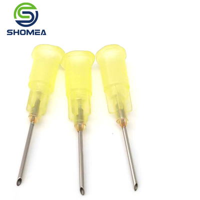 SHOMEA Custom 304/ 316 Agulha de distribuição de cola de aço inoxidável com base de eixo de plástico