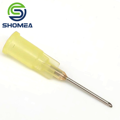SHOMEA Custom 304/ 316 Agulha de distribuição de cola de aço inoxidável com base de eixo de plástico