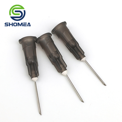 SHOMEA Custom 16G-28G Agulha de distribuição de cola de aço inoxidável com base de eixo de plástico