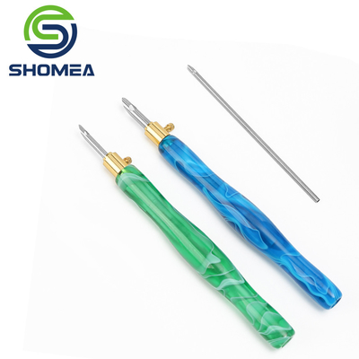 SHOMEA Custom Russia DIY 1.5-6mm Diâmetro de aço inoxidável Poke Agulha de bordado