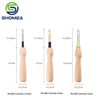 SHOMEA Custom Russia DIY 1.5-6mm Diâmetro de aço inoxidável Poke Agulha de bordado