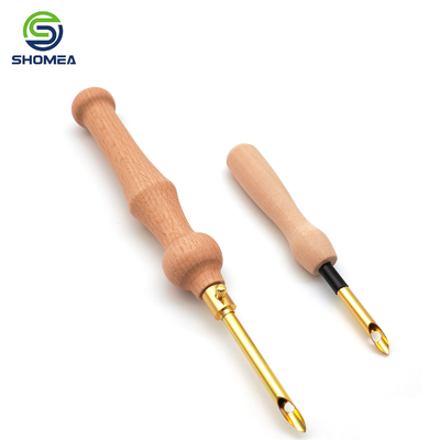 SHOMEA Custom DIY Revestido de ouro grande olho de aço inoxidável Agulha de bordado
