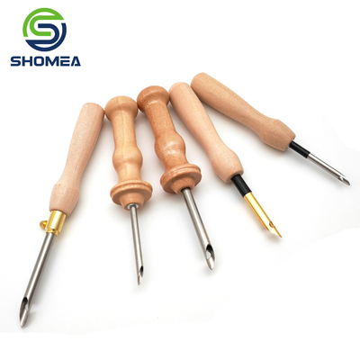 SHOMEA Custom DIY Revestido de ouro grande olho de aço inoxidável Agulha de bordado