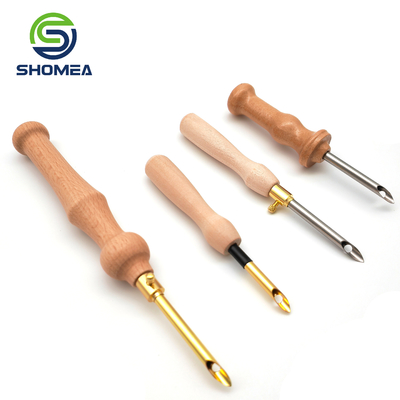 SHOMEA Custom DIY Revestido de ouro grande olho de aço inoxidável Agulha de bordado