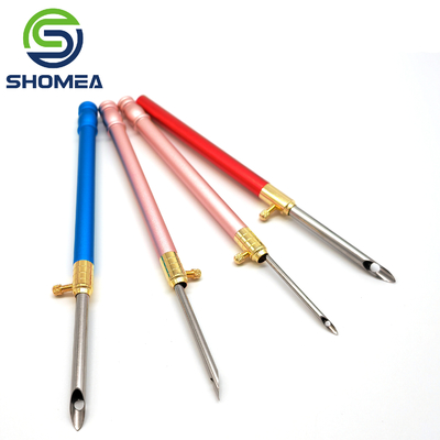 SHOMEA Custom DIY grande olho 304/ 316 Agulhas de bordado de aço inoxidável de ângulo duplo