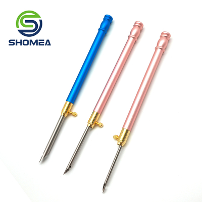 SHOMEA Custom DIY grande olho 304/ 316 Agulhas de bordado de aço inoxidável de ângulo duplo