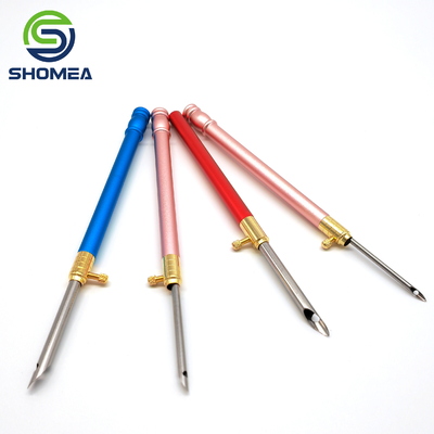SHOMEA Custom DIY grande olho 304/ 316 Agulhas de bordado de aço inoxidável de ângulo duplo
