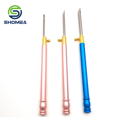 SHOMEA Custom DIY grande olho 304/ 316 Agulhas de bordado de aço inoxidável de ângulo duplo