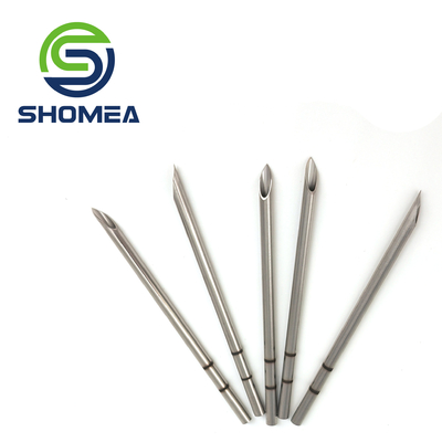 SHOMEA Custom 11G agulha trocar de aço inoxidável de ângulo duplo com marcação a laser
