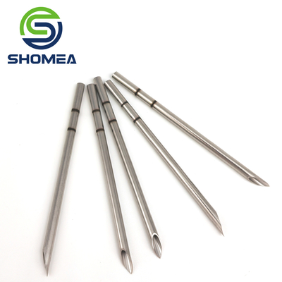 SHOMEA Custom 11G agulha trocar de aço inoxidável de ângulo duplo com marcação a laser