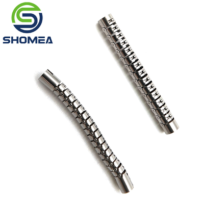 SHOMEA Customizado corte a laser de aço inoxidável tubo de ossos de cobra flexível