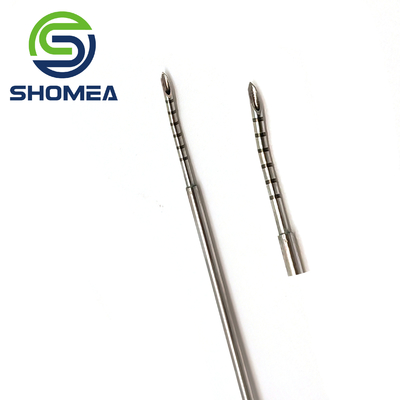 SHOMEA Custom 18G de aço inoxidável ponta traseira cortada Agulha de sucção do menisco com marcação a laser