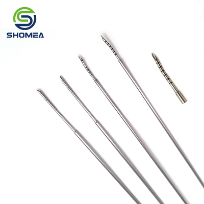 SHOMEA Custom 18G de aço inoxidável ponta traseira cortada Agulha de sucção do menisco com marcação a laser